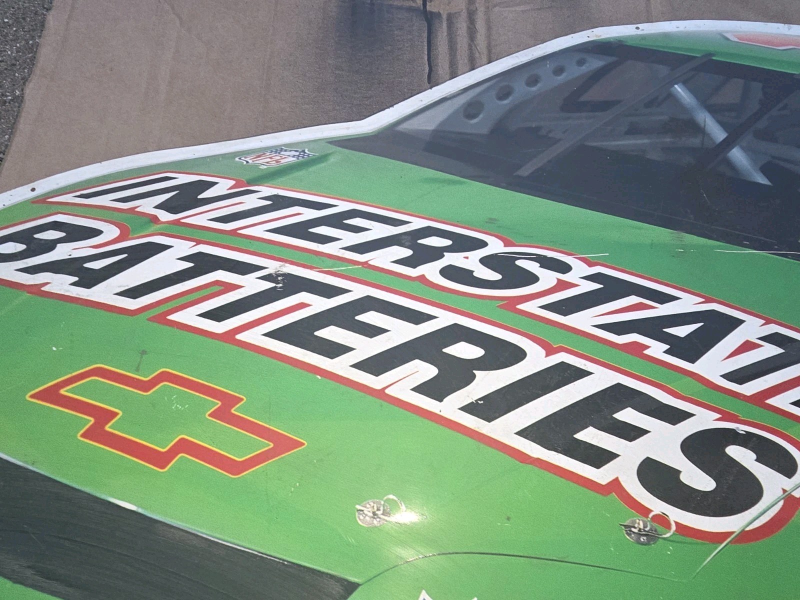 2003 NASCAR Bobby Labonte #18 Interstate Battery 46″x18″ Tin Metal Car Sign