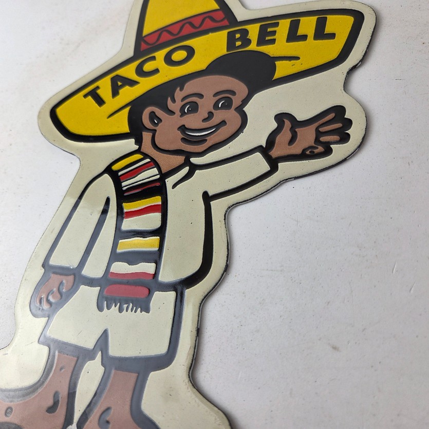 Vintage Taco Bell Sign – Fast Food Diner Gas Pump Porcelain Sign