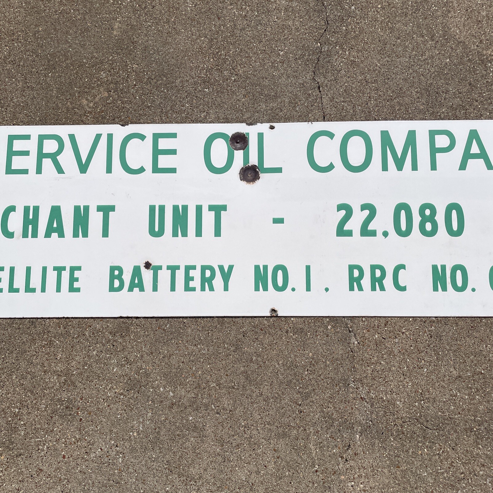 Cities Services 93” Porcelain Lease Sign Merchant Unit Gas & Oil