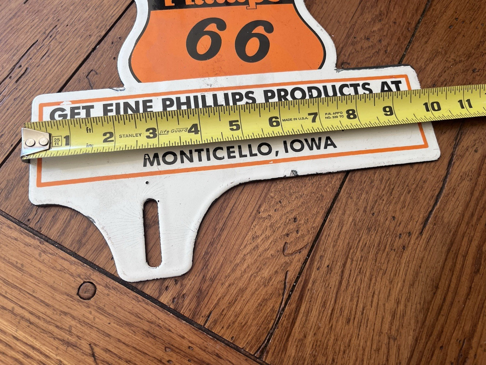 NICE PHILLIPS BIG 66 TOPPER EGGER OIL CO. IOWA PORCELAIN SIGN
