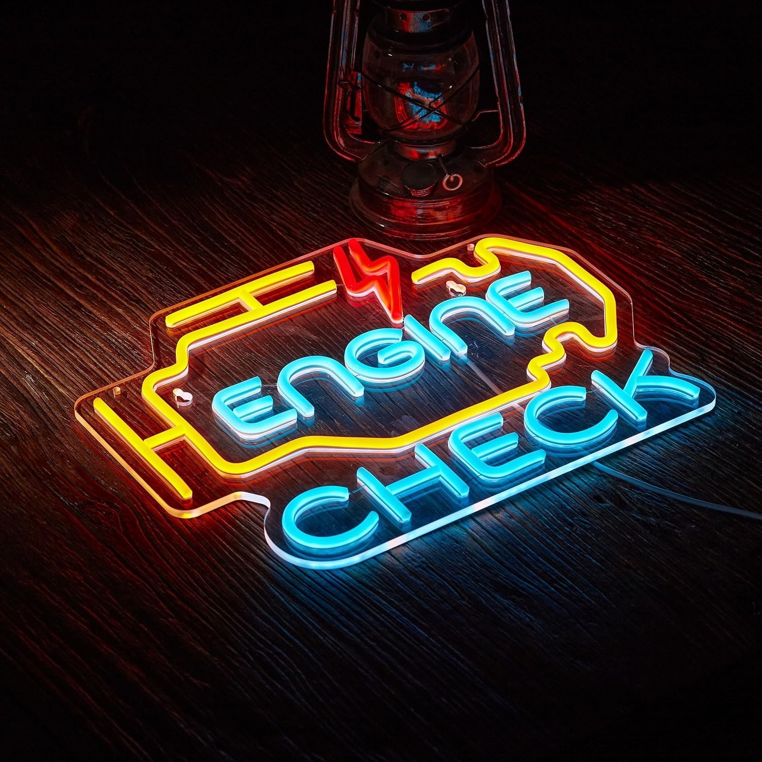 Unique Neon Wall Sign for Garage & Man Cave – Adjustable Brightness 15.5x12in