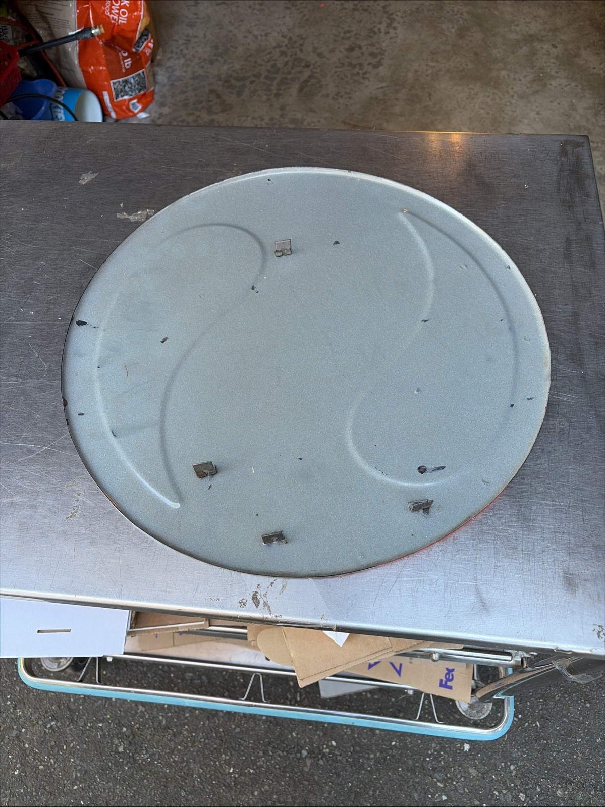 Vintage Porcelain Industrial Sign – Safeway “S” 18” Diameter