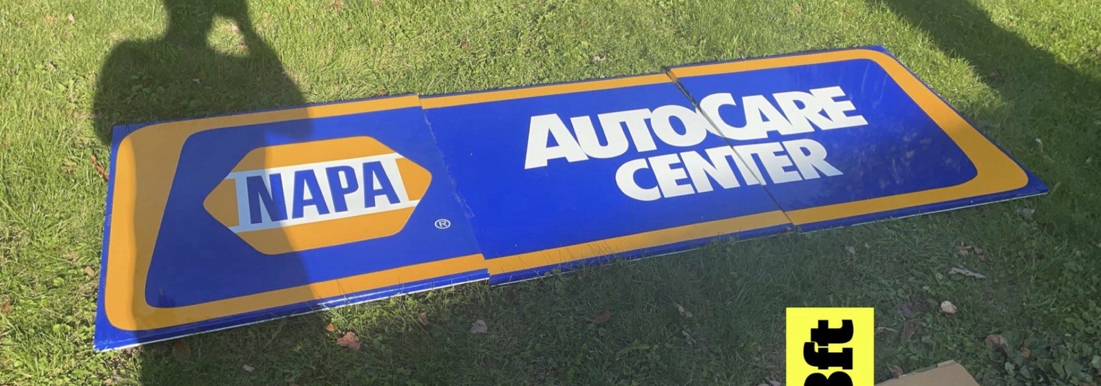 Vintage Napa Auto Care Center 8 Foot Metal Sign NOS Oil Gas Advertising