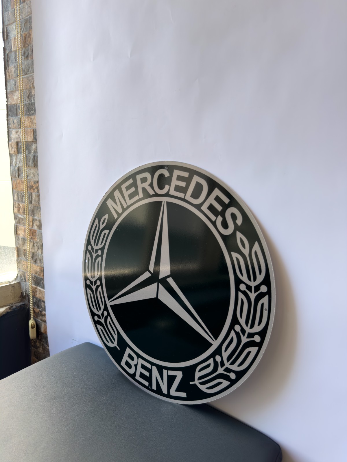 Mercedes-Benz Heritage Logo Heavy Metal Sign XL- 50 cm (19.7 inches)