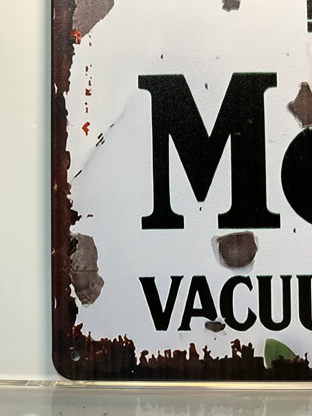 VINTAGE REPRODUCTION- TIN METAL SIGN- MAN CAVE- GAS AND OIL- MOBIL OIL SIGN