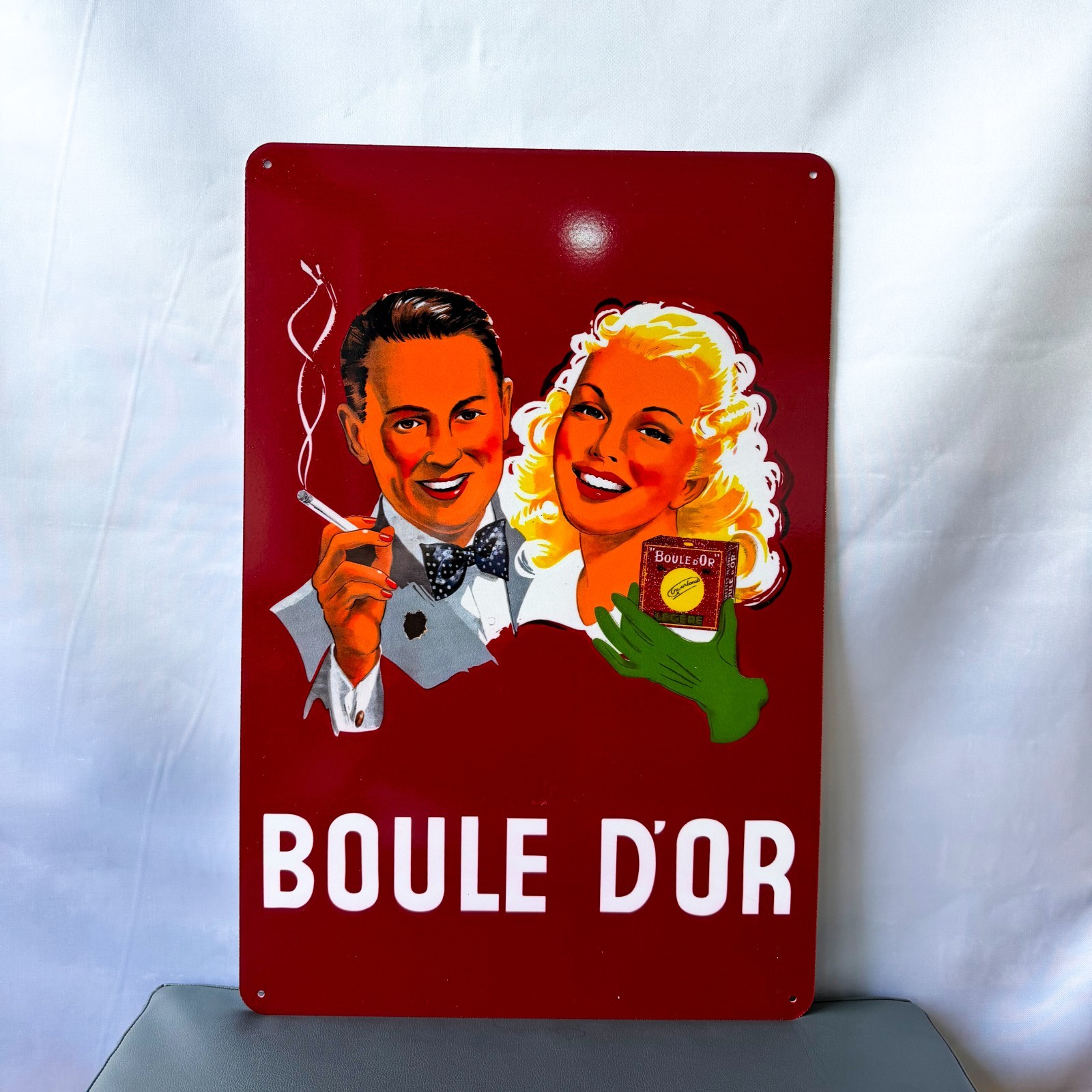 Boule d’Or – Vintage Cigarette Advertising Metal Sign 60 × 40 cm (23.6” × 15.7)