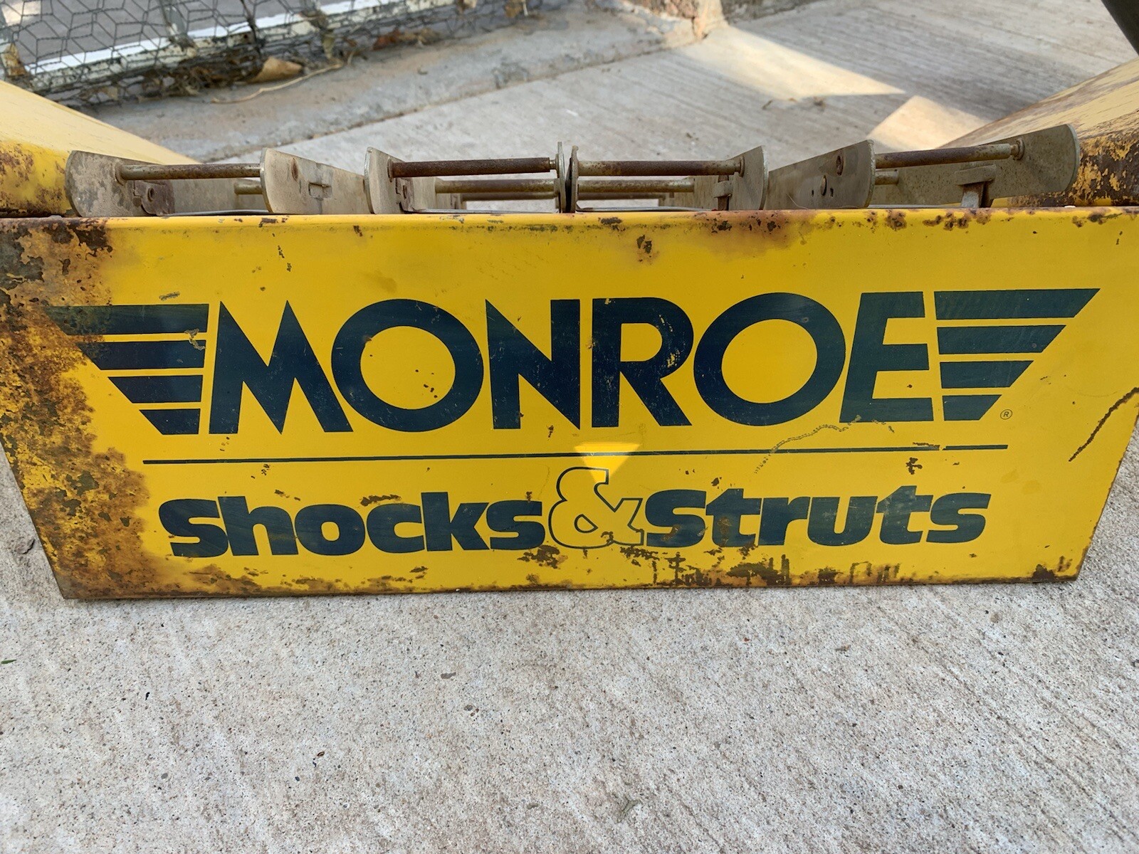Vintage Monroe Shocks Struts Sign Auto Parts Dealer Counter Catalog Holder