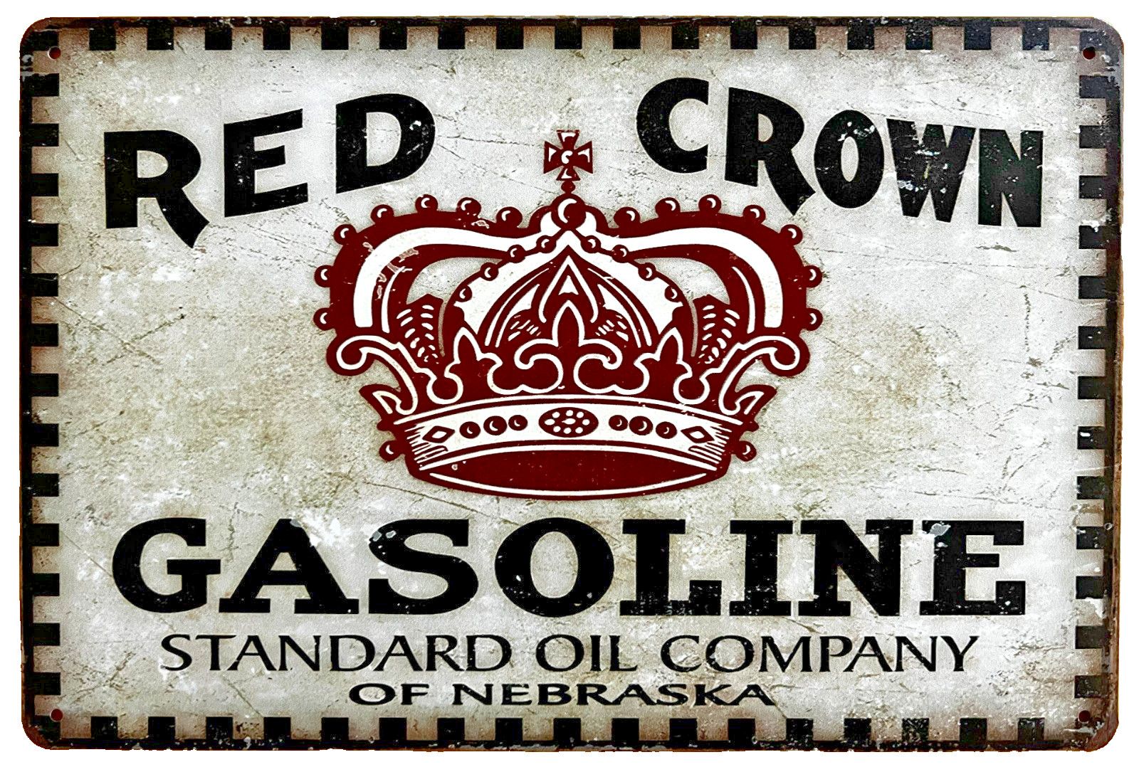 Red Crown Gas Tin Sign (Union 76 Flying A Exxon Texaco Conoco Exxon) W53544