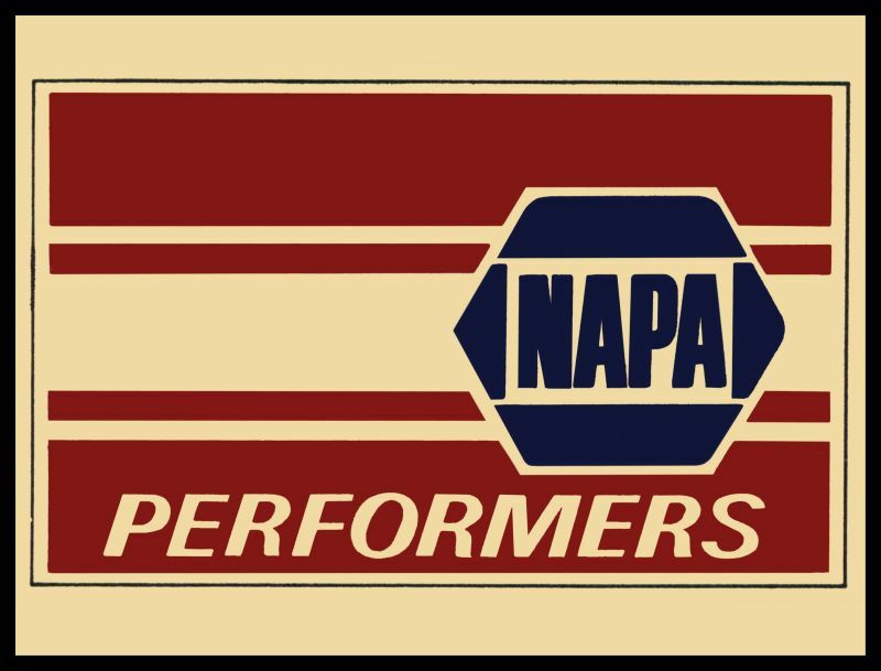 NAPA Auto Parts New Metal Sign: NAPA Performers Design Logo
