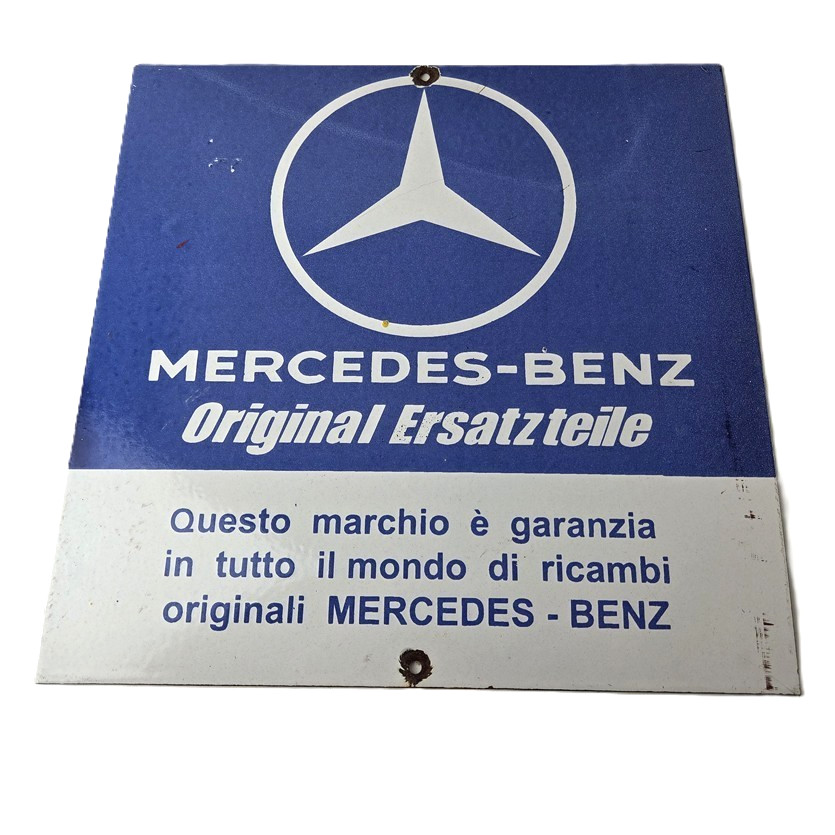 Vintage Mercedes Benz Sign – Porcelain Auto Shop Garage Gas Pump Plate Sign