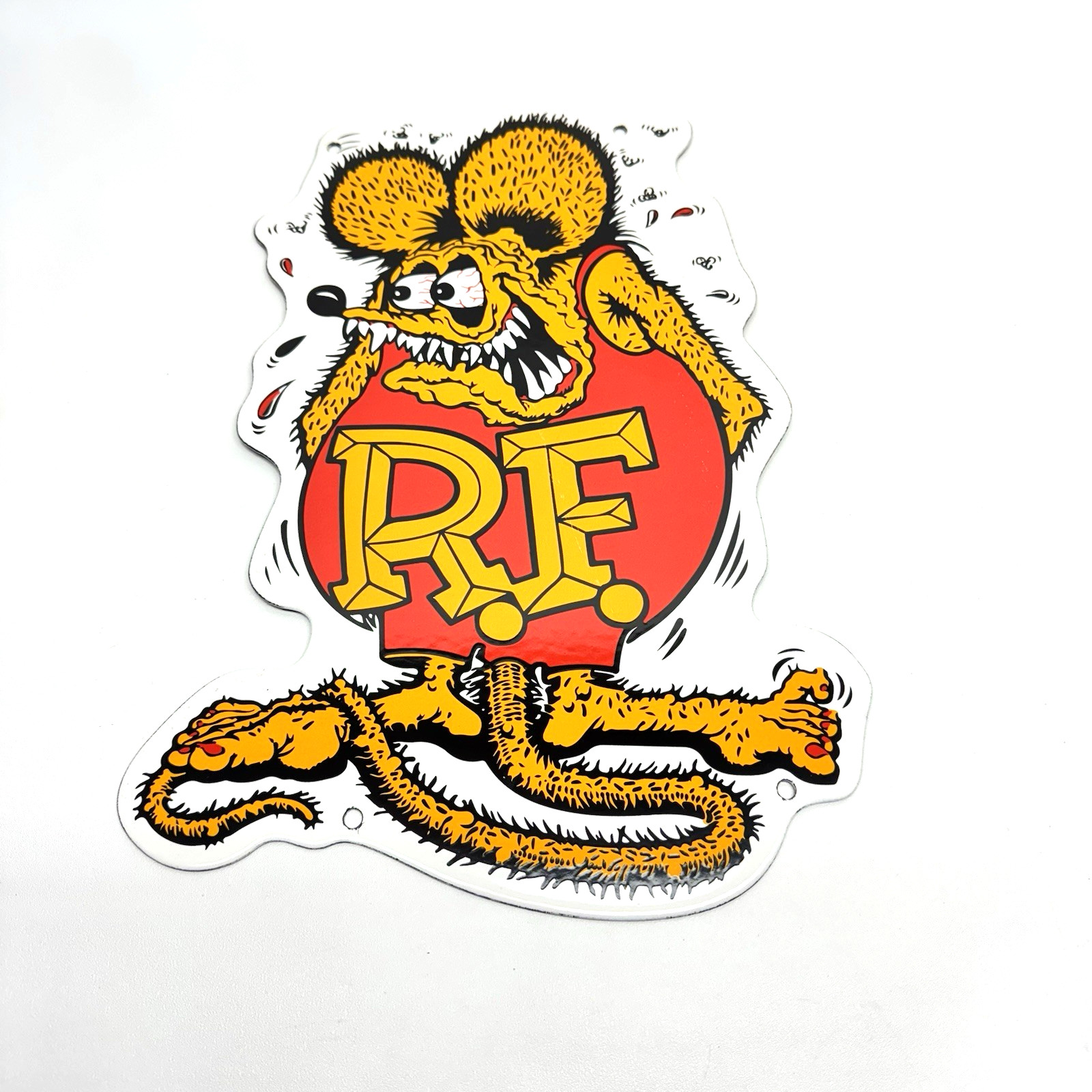 Rat Fink – Vintage Porcelain Sign – Racing Service Station Hot Rod Petroliana