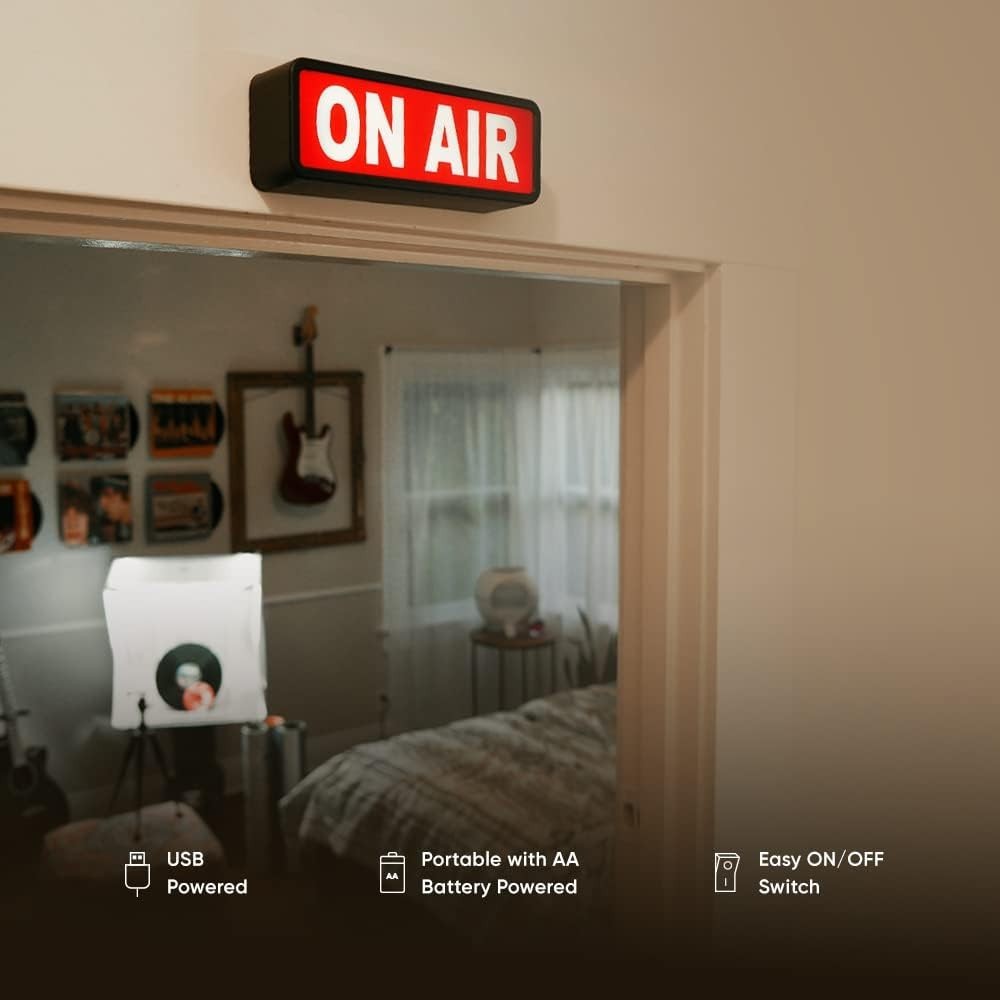 Retro On Air Sign Light Box – Studio Decor Essential/-