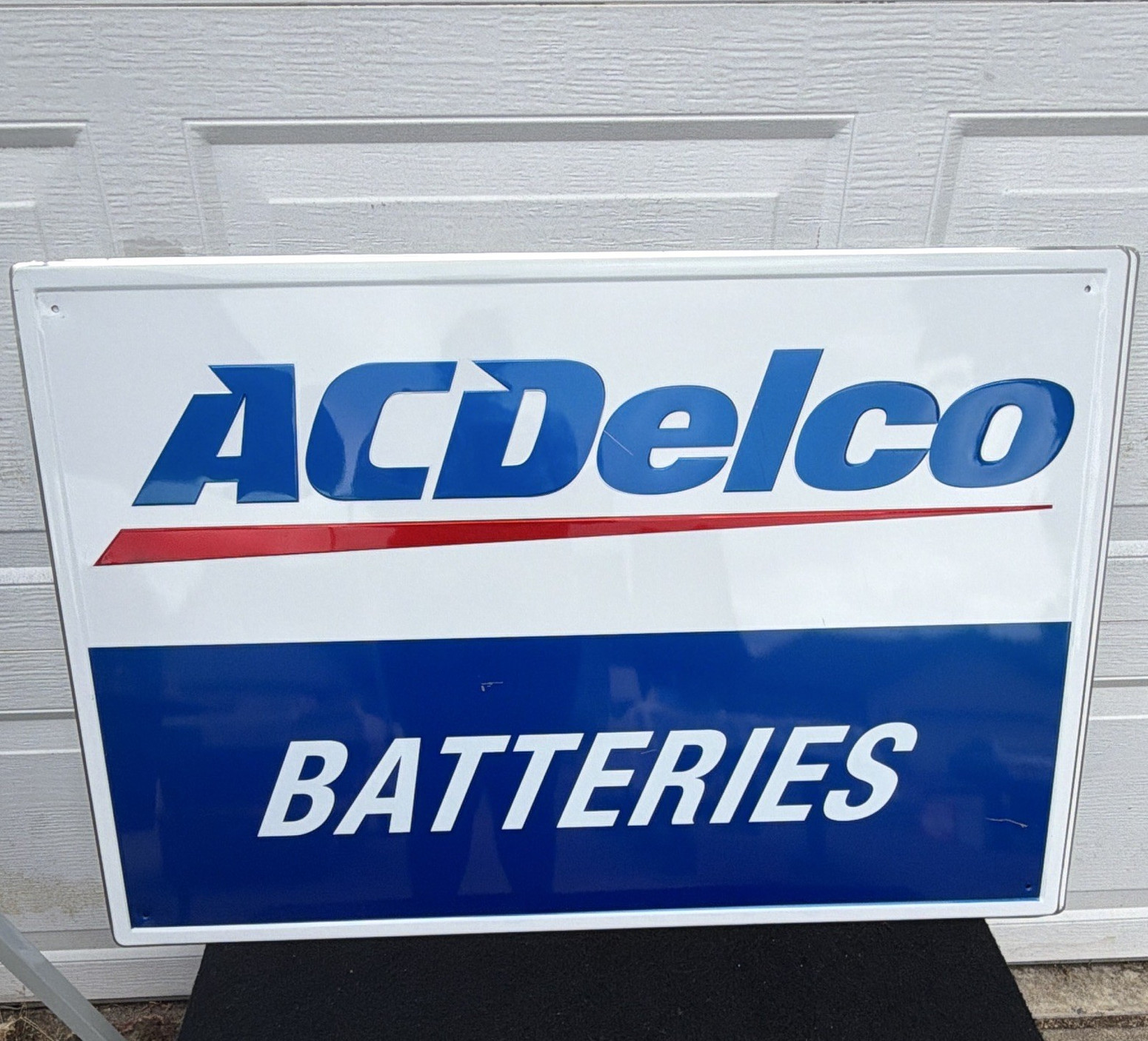 ACDelco Batteries Advertising Sign Blue White Red Gas & Oil Theme