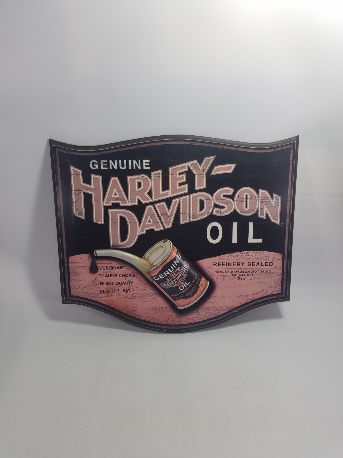 Harley-Davidson Genuine Motor Oil Wooden 3D Advertising Sign 22″ x 19″ Wall Hang
