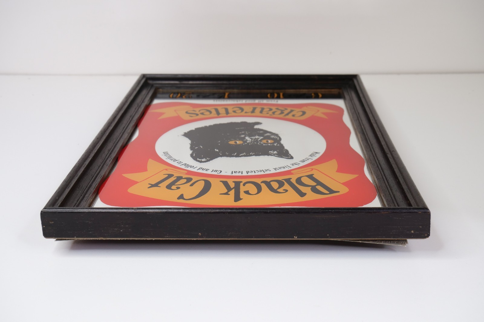 Vintage Black Cat Cigarettes Advertising Mirror Tobacco
