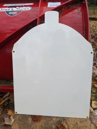 VINTAGE CROWN RATIATOR CAP “THEFT PROOF” Heavy PORCELAIN ENAMEL SIGN 12″ X 8″