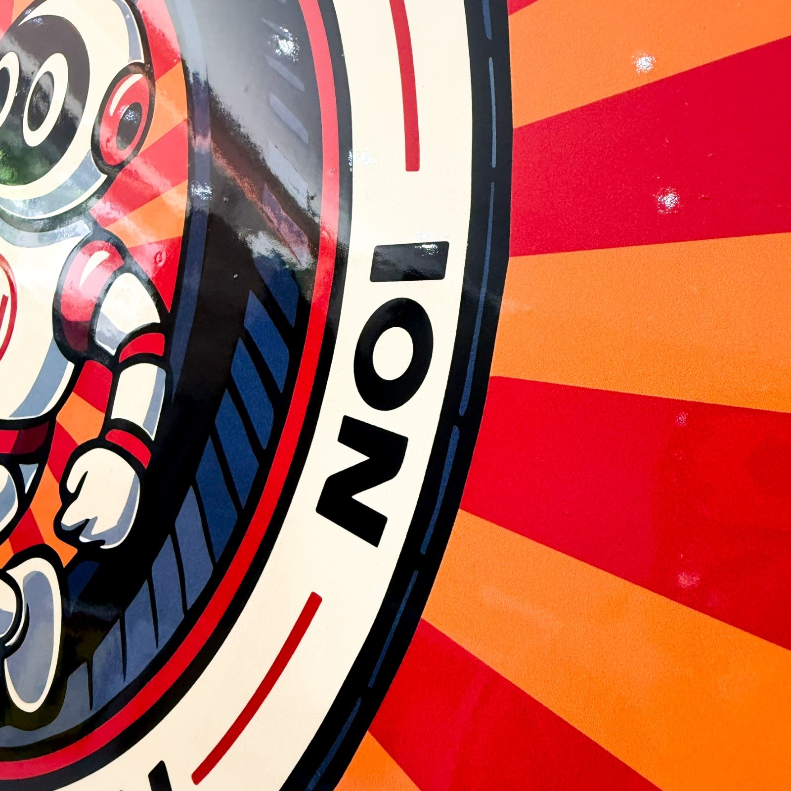 Hankook iON Tire Mascot Heavy Metal Sign – Garage Wall Decor – 50 cm (19.7”)