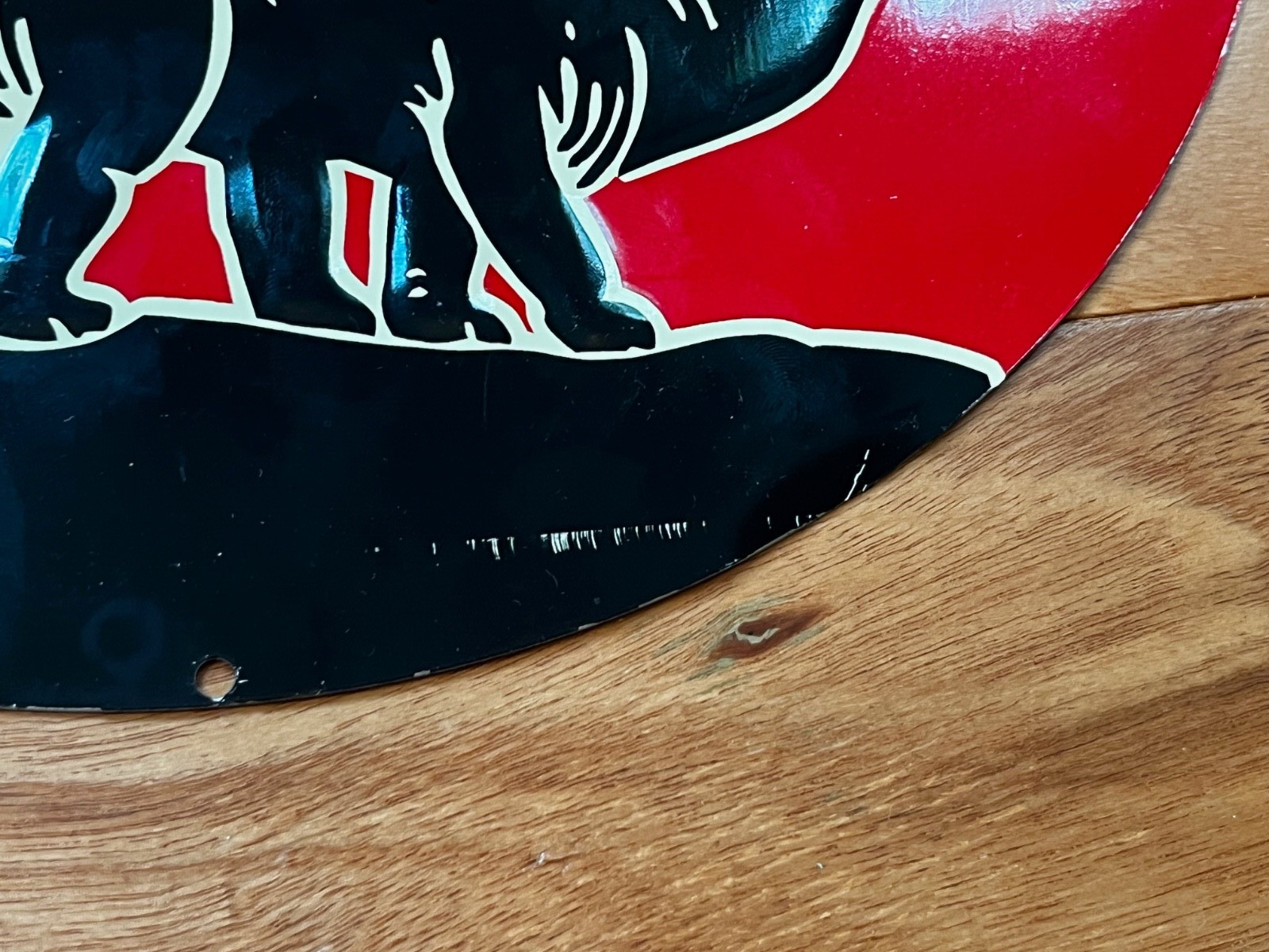 RETRO SINCLAIR GASOLINE SIGN – PENNSYLVANIA MOTOR OIL red white and black 10.75″