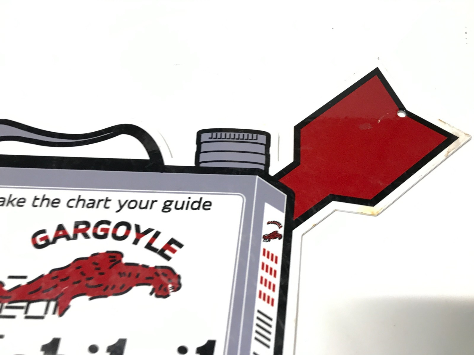 Original MOBIL OIL GARGOYLE ADVERTISING PORCELAIN ADVERTSING DEALER DISPLAY SIGN