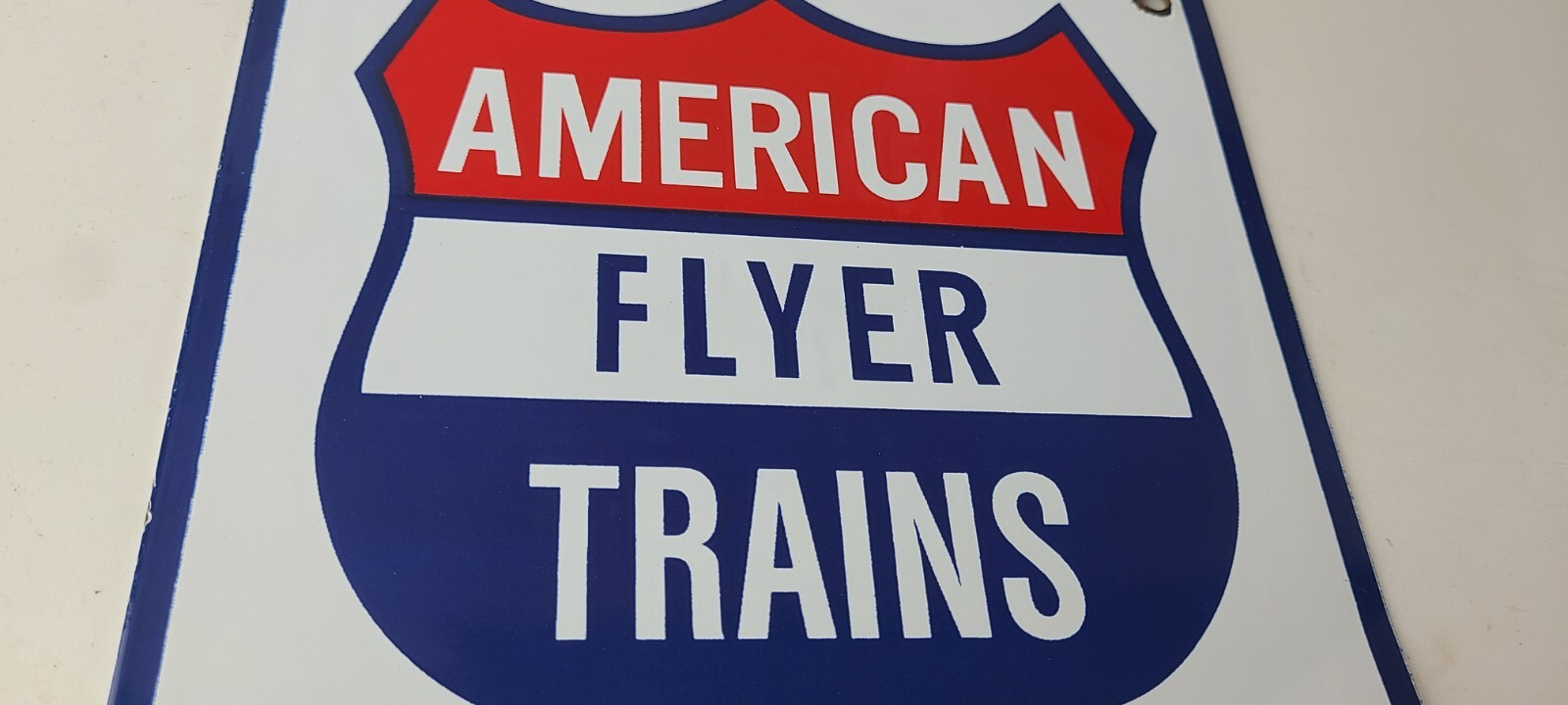 Vintage American Flyer Trains Sign – Lionel Railroad Porcelain Gas Pump Sign