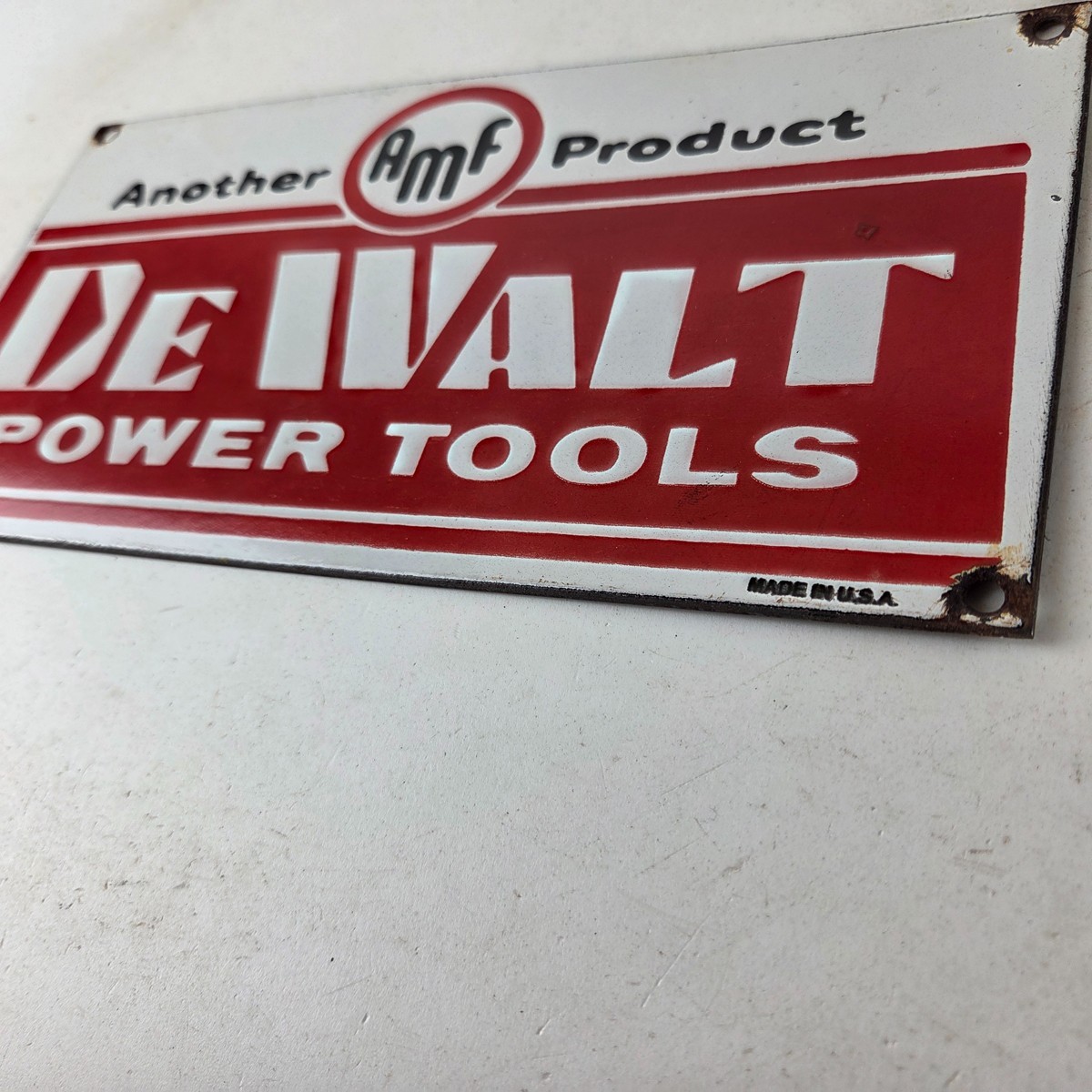 Vintage DeWalt Tools Porcelain Sign – Auto Klein Tools Mechanic Garage Shop Sign