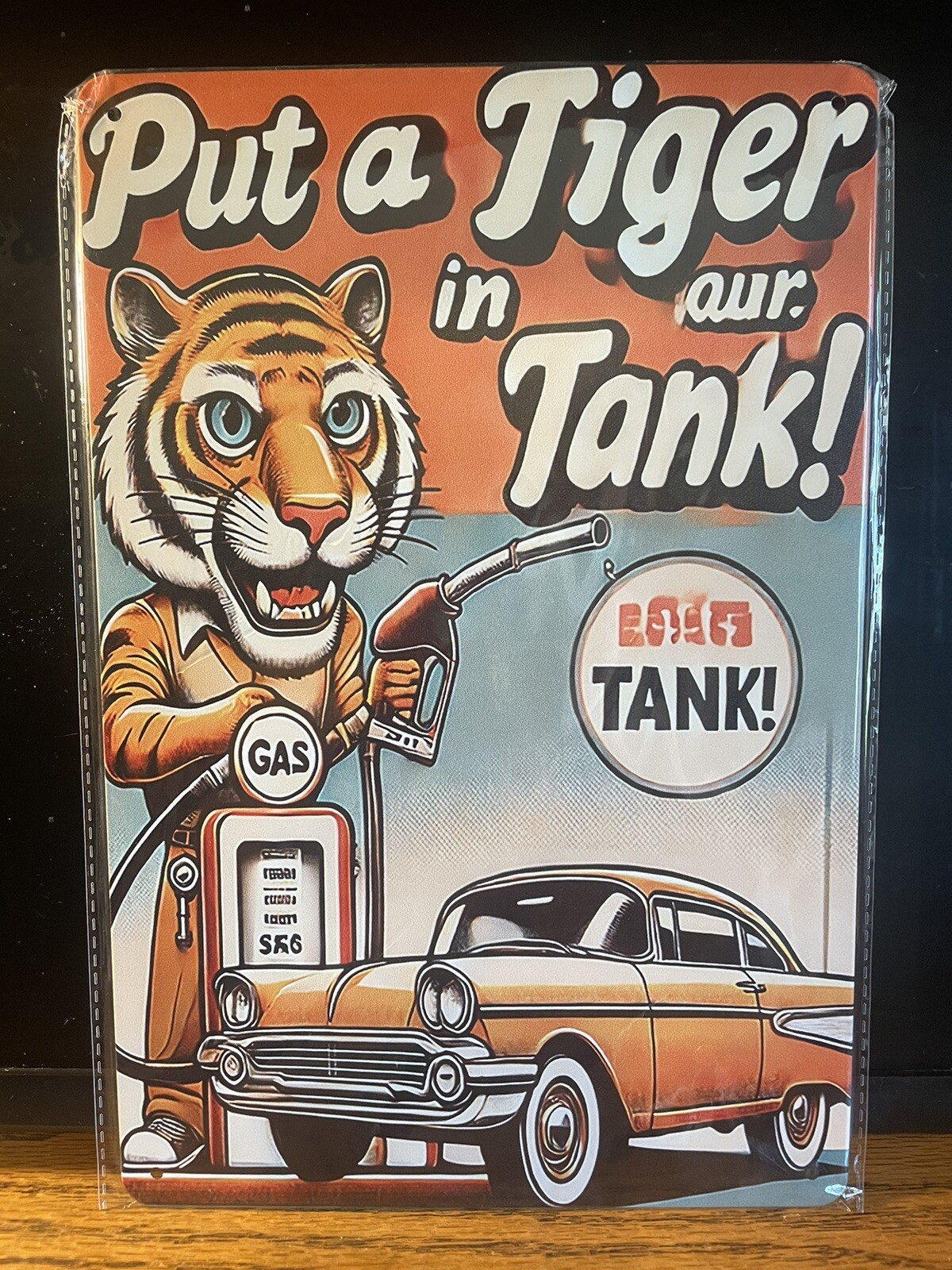 3-ESSO EXTRA GAS GASOLINE VINTAGE METAL SIGN 8X12-8”DIA NIP PUT TIGER IN TANK!!!