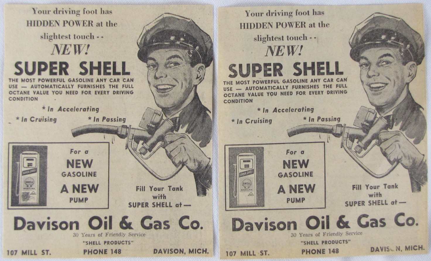 Vintage 1957 SHELL Gasoline Gas Oil Newspaper Print Ad