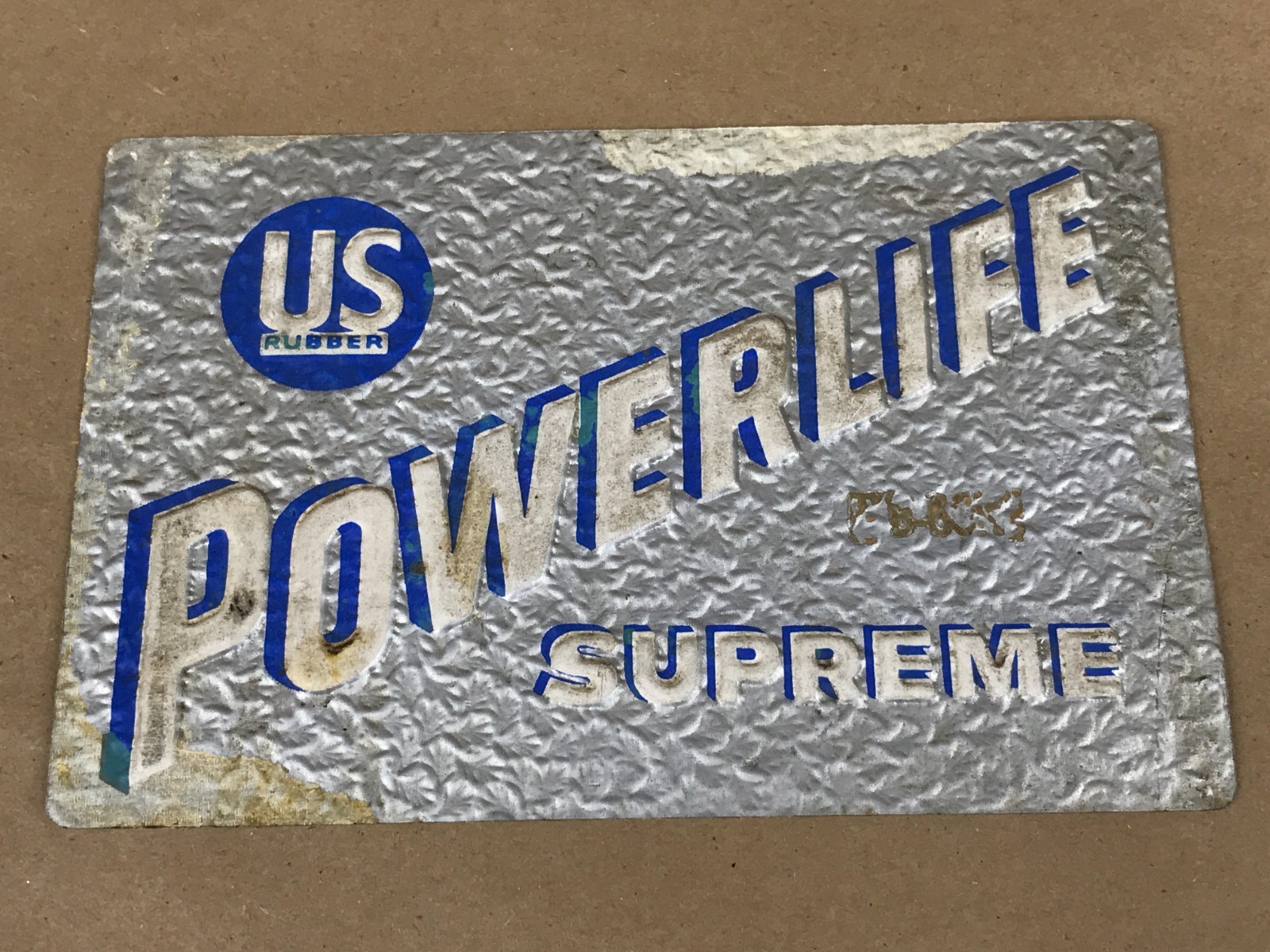 Vintage Powerlife Automotive Car Battery Decal Badge Sign 6″ x 4″ Advertising