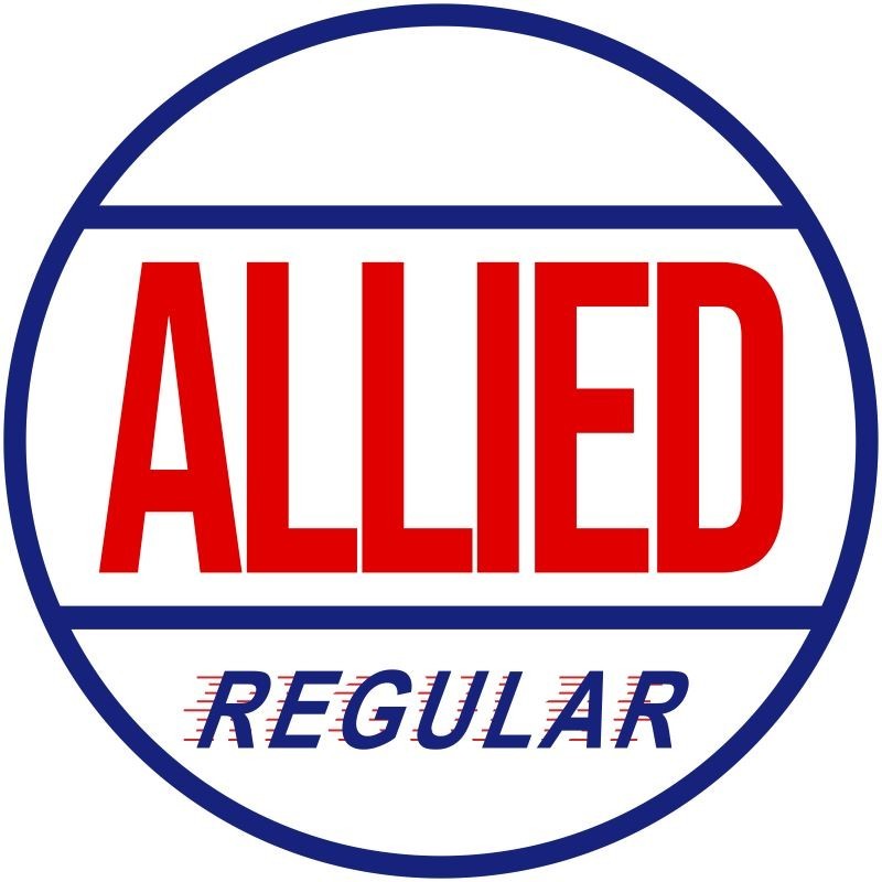 Allied Regular Gasoline Service Station Style NEW METAL SIGN: 12″ Dia. Round