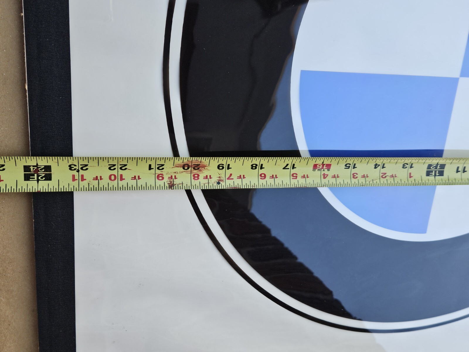 Vintage BMW Dealer Sign Mounted Transparency 24 1/4″ x 23 1/4″