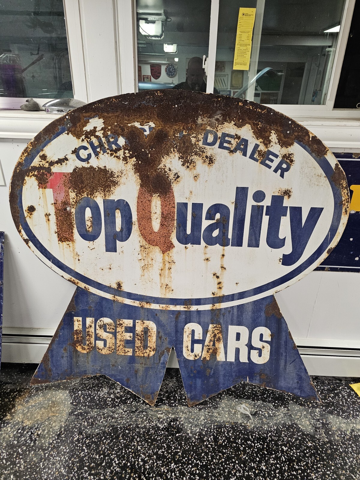Rare 1940s Chrysler Porcelain Sign 5×6 Foot