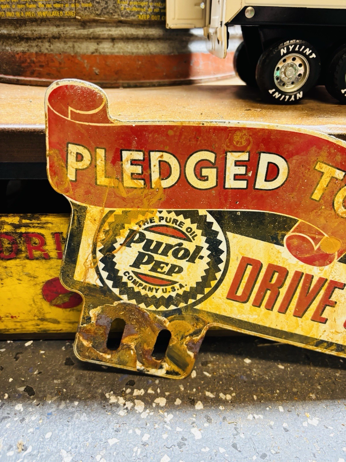 Purol Pep Porcelain Advertising Sign