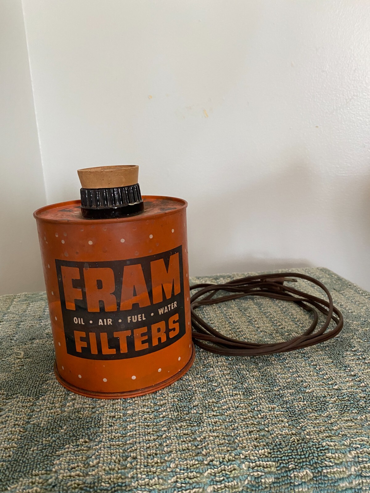 FRAM FILTERS Old CIGAR LIGHTER OIL AIR FUEL WATER Sign Repair Shop Gas Station