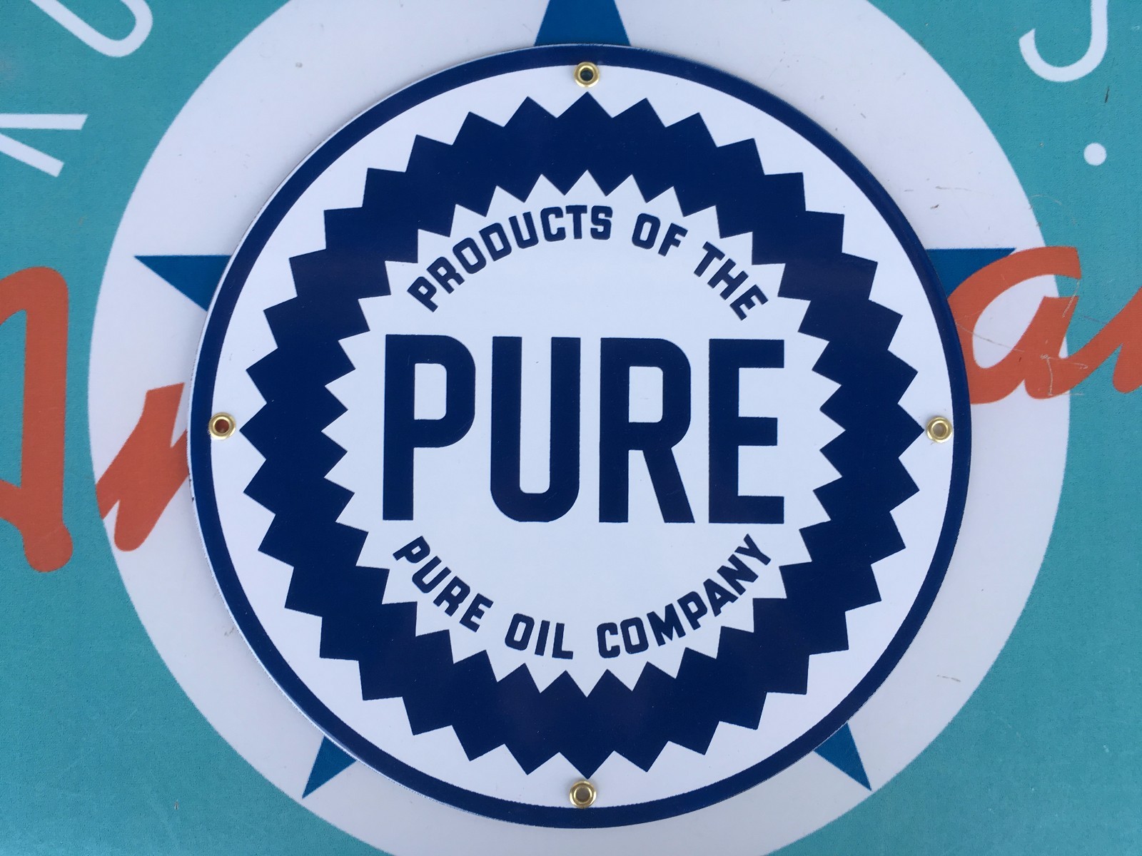 PURE PEP – PURE OIL COMPANY porcelain coated TOP QUALITY 18 GAUGE steel signs