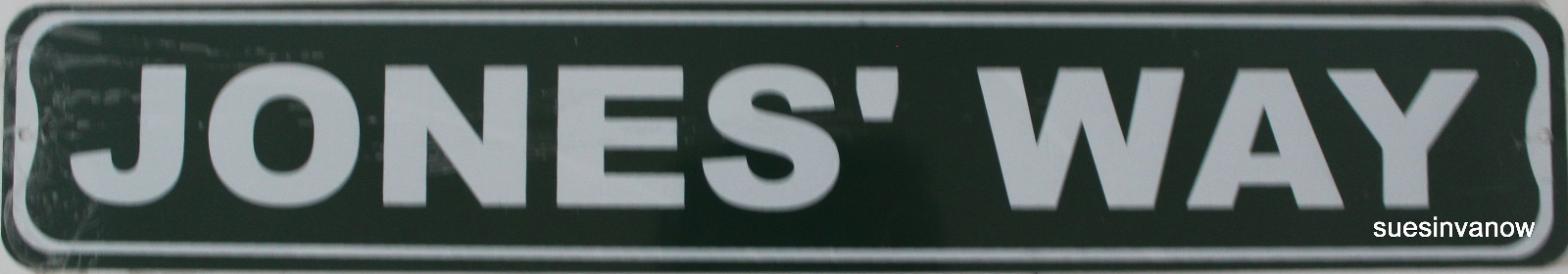 Metal Street Sign Jones’ Way Garage Basement Bar Home Kitchen Decor 3″x18″