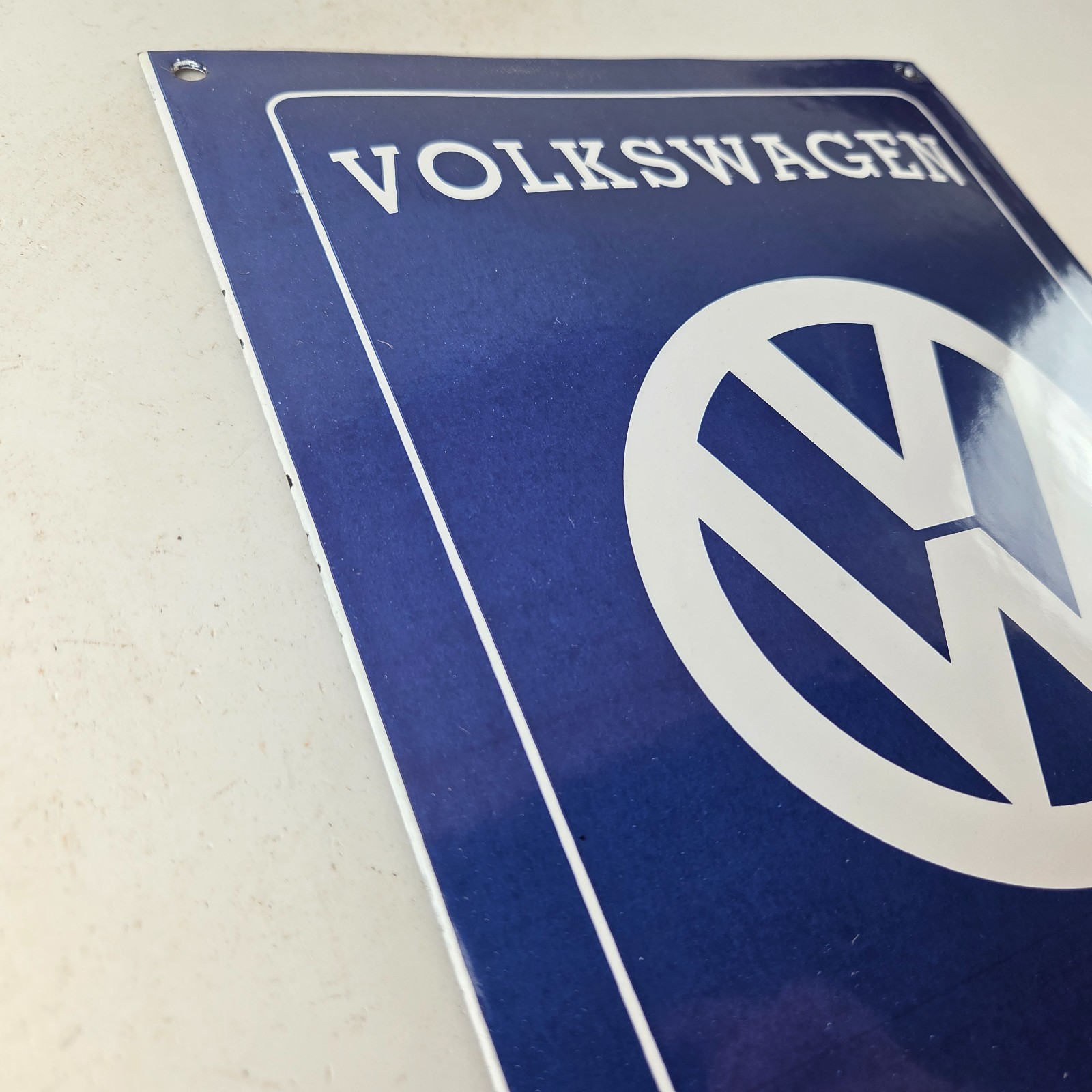 Vintage Volkswagen Sign – Service & Sales Automobile Gas Pump Porcelain Sign