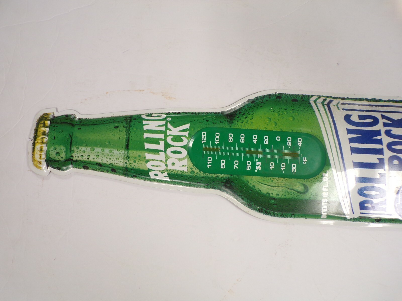 Rolling Rock Beer Metal Bar Sign Display 7″x29″