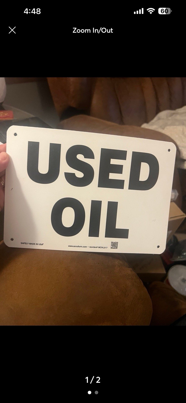 Used Oil Sign