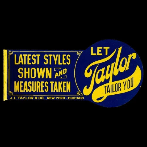 PORCELIAN TAYLOR ENAMEL SIGN SIZE 28X12 INCHES DOUBLE SIDED