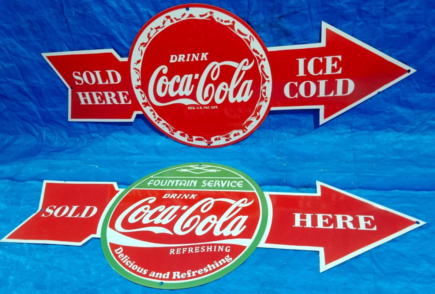 2 Porcelain Enamel Sign, More Details In Description
