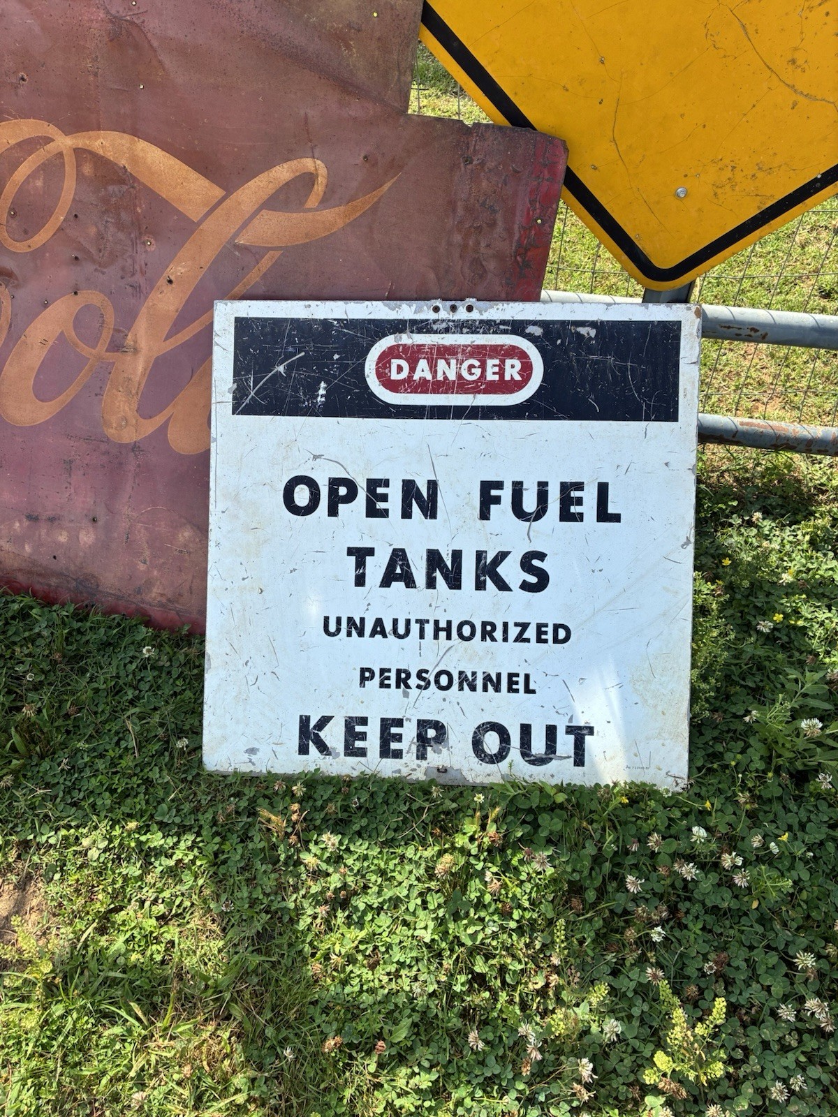 Vintage Conoco Open Fuel Tank Oil Field Sign