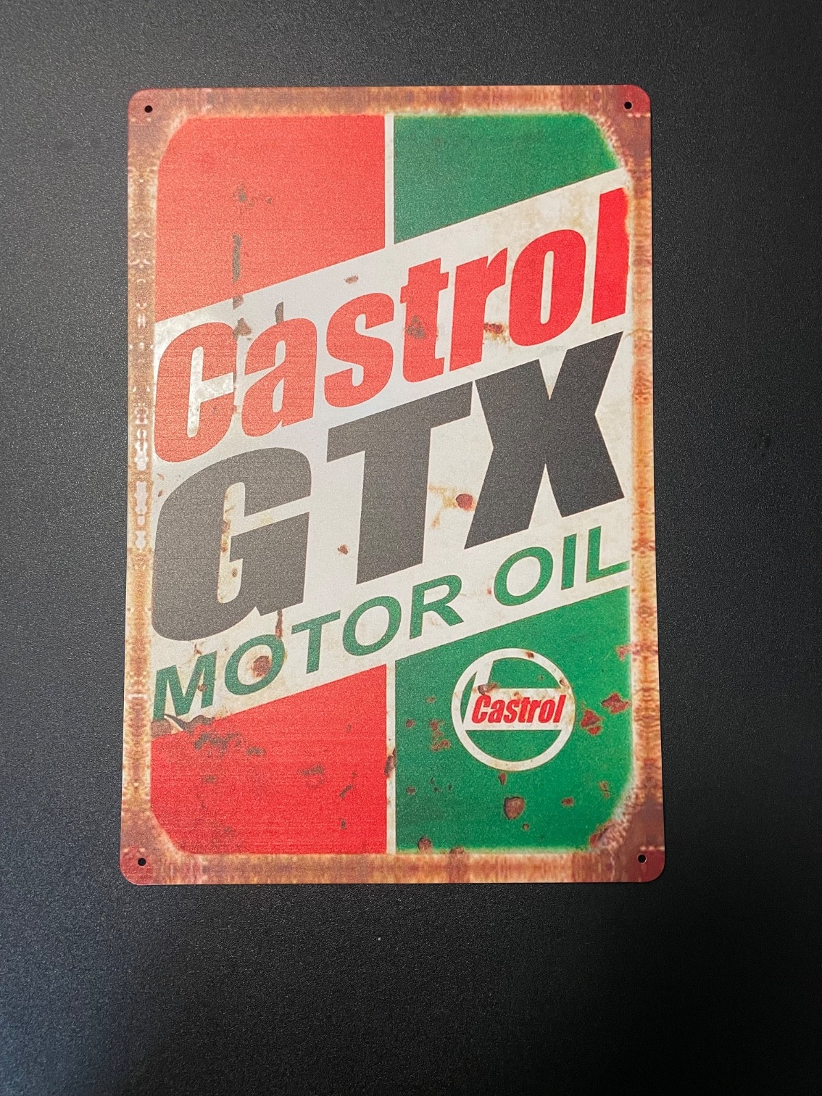 Castrol GTX Motor Oil 8 x 12 Novelty Metal Sign Shrink-Wrapped New!