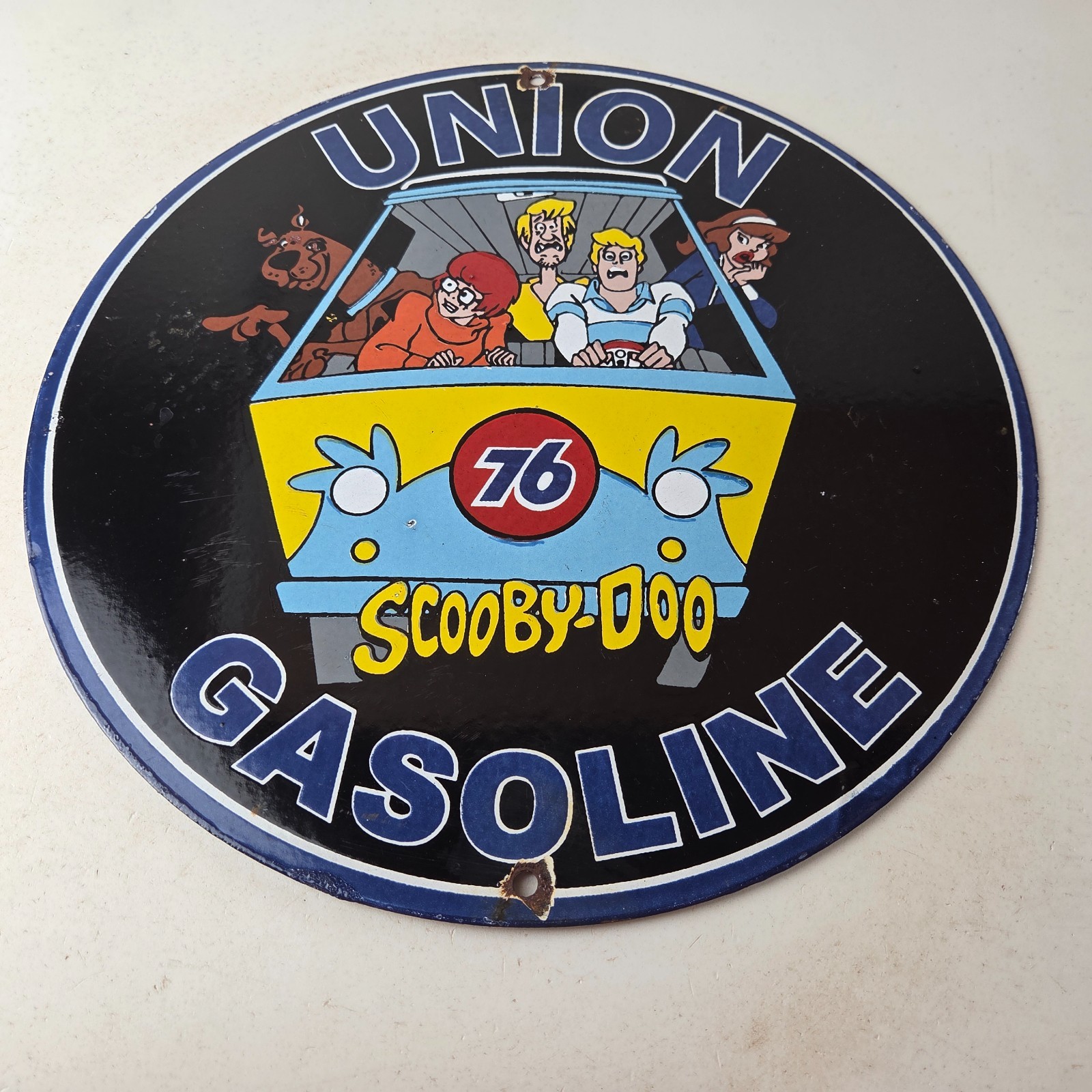 Vintage Union 76 Gasoline Sign – Scooby Doo Gas Pump Porcelain Sign