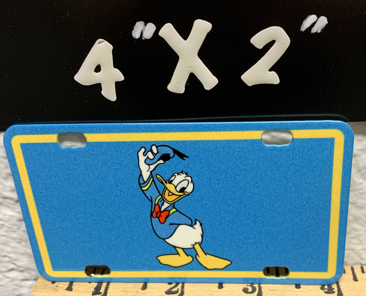 DONALD DUCK Bicycle Plate Metal Sign Cartoon Character TV Show Comic Books Gas