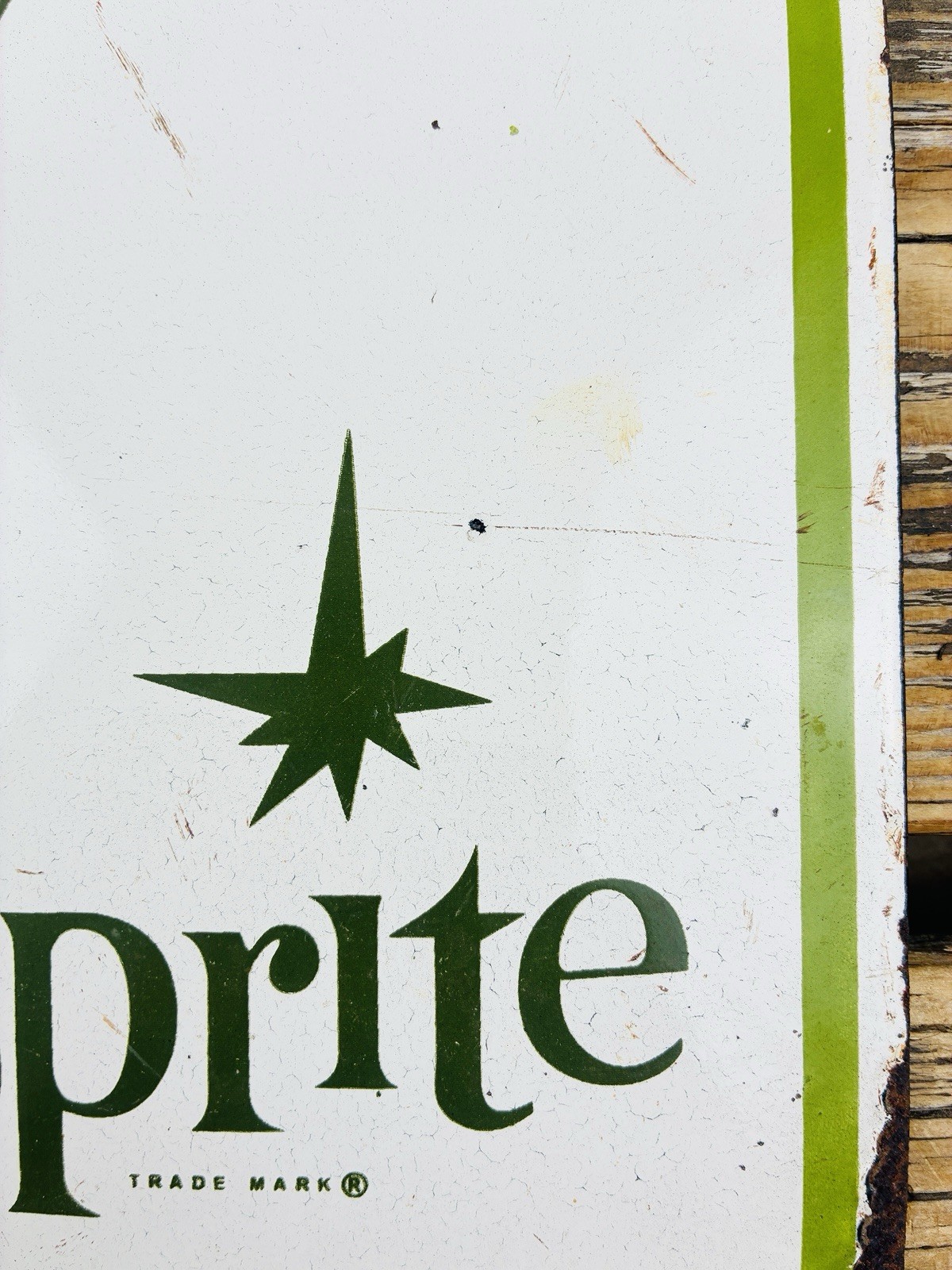 VINTAGE 10×10″ SPRITE BOTTLE GAS PORCELAIN SODA POP GASOLINE OIL SIGN