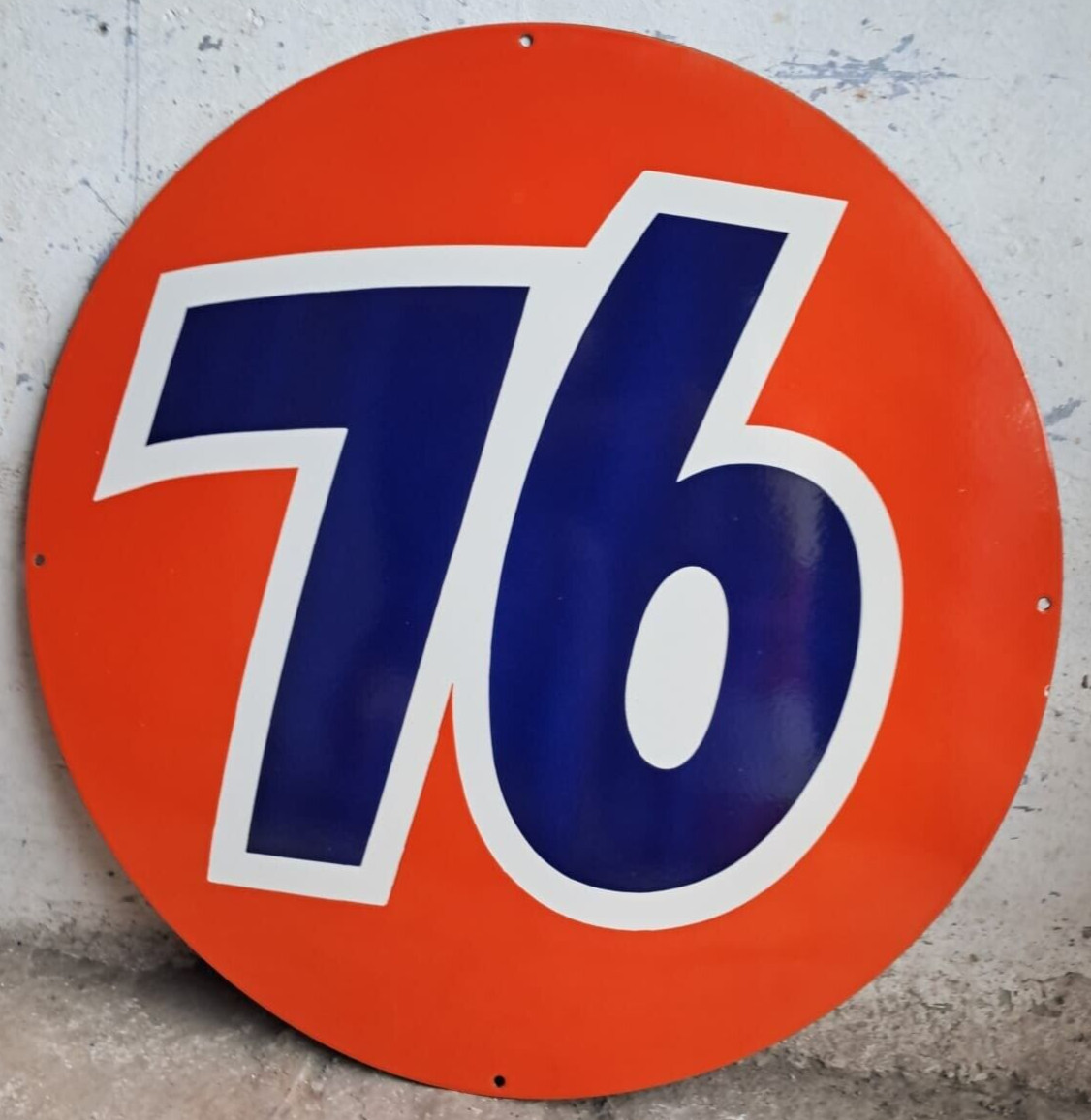 76 Porcelain Enamel Sign 30 x 30 Inches 1 Sided