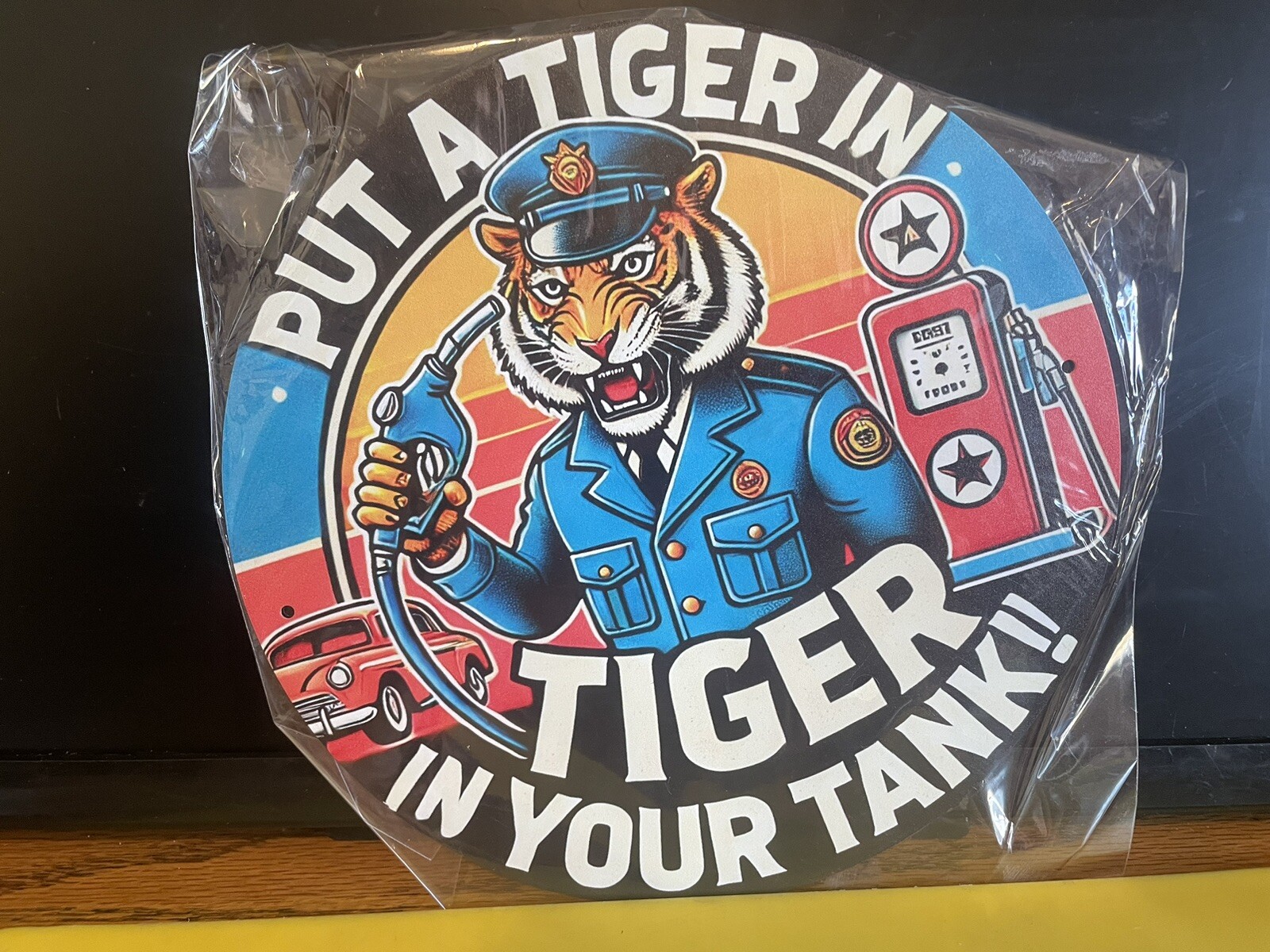 3-ESSO EXTRA GAS GASOLINE VINTAGE METAL SIGN 8X12-8”DIA NIP PUT TIGER IN TANK!!!